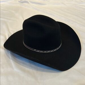 Black Felt Western Hat with Braided Band
